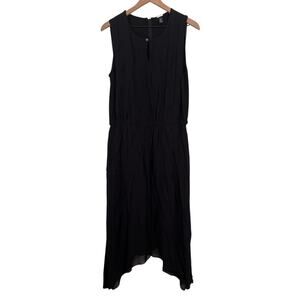 Chicos Black Label Sleeveless Black Midi Dress Size 2 / Large